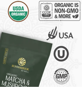 Be Well Matcha & Mushroom Drink Mix - Adaptogenic Coffee