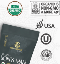Load image into Gallery viewer, Be Well Organic Lion&#39;s Mane Mushroom Powder Drink Mix