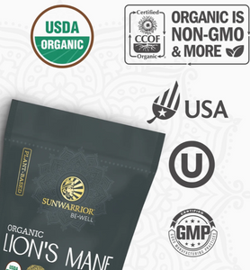 Be Well Organic Lion's Mane Mushroom Powder Drink Mix