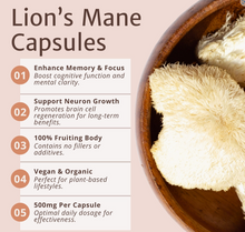 Load image into Gallery viewer, Lion&#39;s Mane Capsules - Brain Food By Magic Doze™