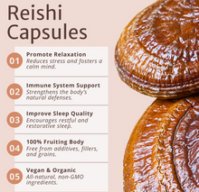 Load image into Gallery viewer, Reishi Mushroom Capsules - Unwind By Magic Doze™